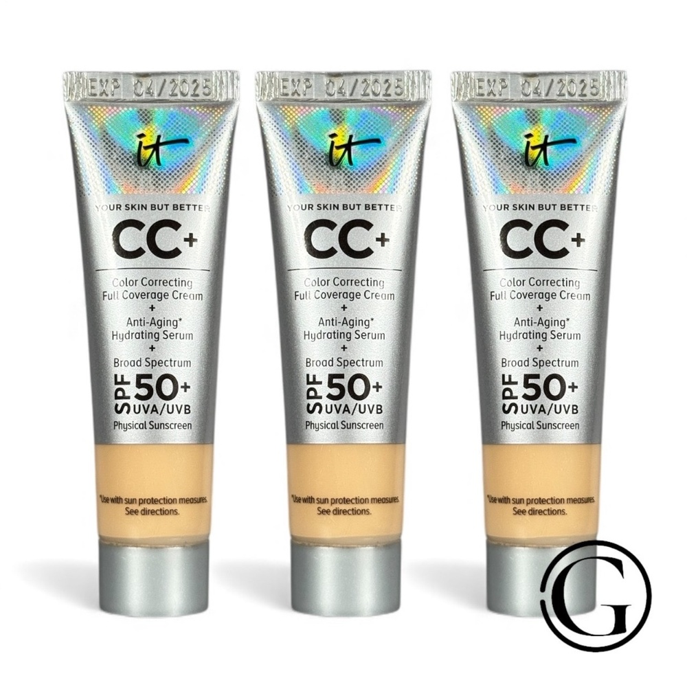PACK OF 3 IT Cosmetics Your Skin But Better CC+ SPF 50 Light 0.406 fl.oz TRAVEL